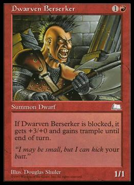 Magic the Gathering: Weatherlight (Base Set) card 97 Dwarven Berserker