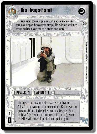 Star Wars: Official Tournament Sealed Deck (Base Set) card 11 Rebel Trooper Recruit