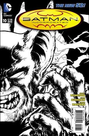 Batman Incorporated (2012) issue 10-E Chris Burnham 1:100 Wraparound Black & White Cover