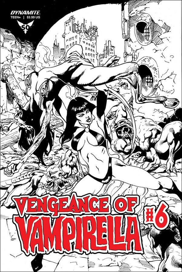 Vengeance of Vampirella (2019) issue 6-H Roberto Castro 1:11 Black & White Cover