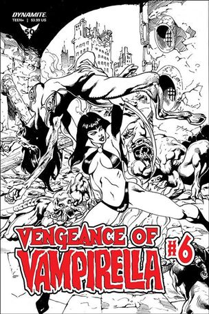 Vengeance of Vampirella (2019) issue 6-H Roberto Castro 1:11 Black & White Cover
