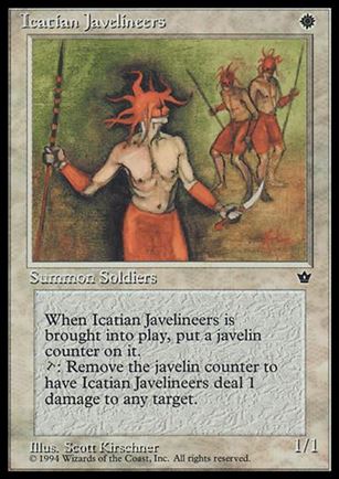 Magic the Gathering: Fallen Empires (Base Set) card 8-C Icatian Javelineers