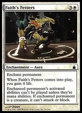 Magic the Gathering: Ravnica (Base Set)  card 16 Faith's Fetters