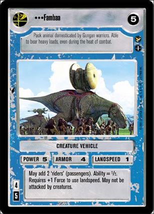 Star Wars: Theed Palace Limited (Base Set) card 122 Fambaa