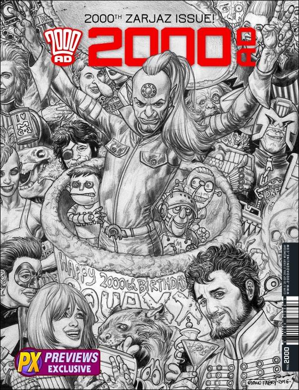 2000 A.D. (UK) issue 2000-D Glenn Fabry Previews Sketch Cover (2nd Printing)