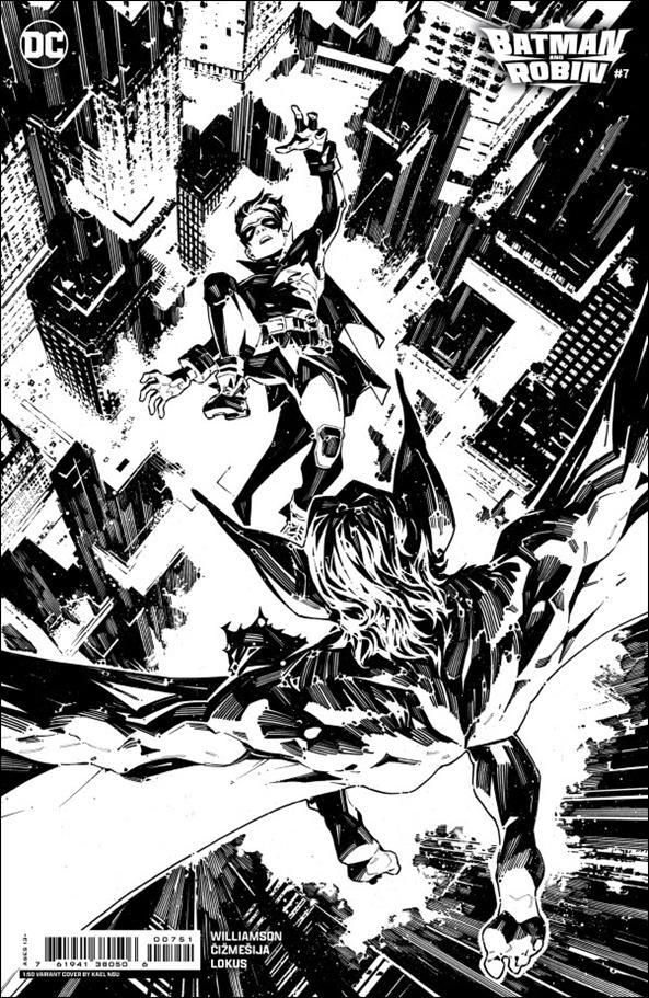Batman and Robin (2023) issue 7-E Kael Ngu 1:50 Black & White Cardstock Cover