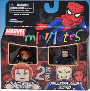 Marvel Minimates figure 99 Black Queen Jean Grey and Hellfire Club Guard