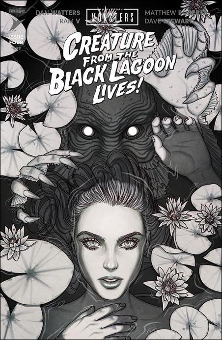 Universal Monsters: Creature From The Black Lagoon Lives! issue 4-D Jenny Frison 1:25 B&W Cover