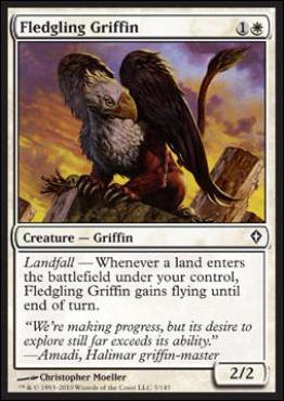 Magic the Gathering: Worldwake (Base Set) card 5 Fledgling Griffin