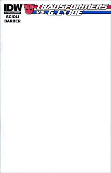 Transformers vs G.I. Joe issue 1-E Blank Cover