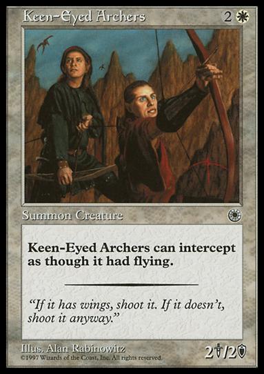 Magic the Gathering: Portal (Base Set) card 19 Keen-Eyed Archers