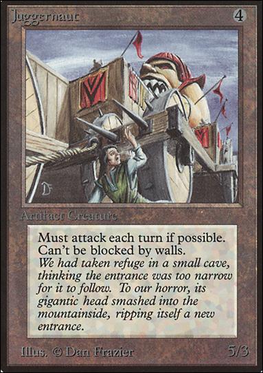 Magic the Gathering: Limited Edition Beta (Base Set) card 257 Juggernaut