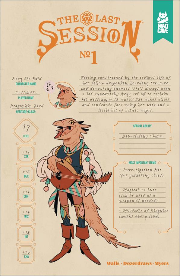 Last Session issue 1-B Character Sheet Cover
