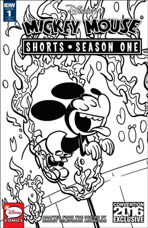 Mickey Mouse Shorts: Season One issue 1-D Andy Suriano San Diego Comic-Con B&W Cover    