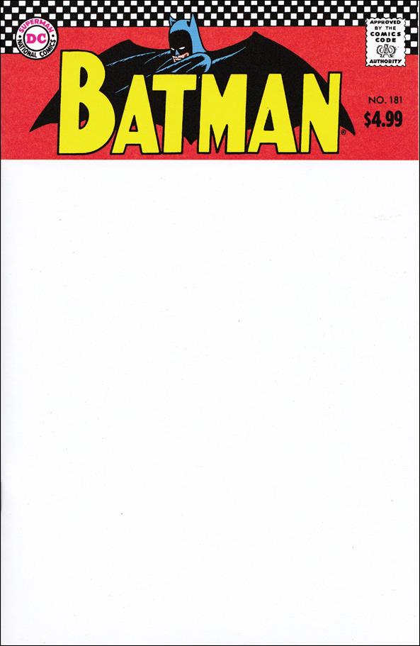 Batman (1940) issue 181-E Facsimile Edition (2023) Blank Sketch Cover