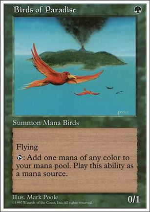 Magic the Gathering: 5th Edition (Base Set) card 280 Birds of Paradise