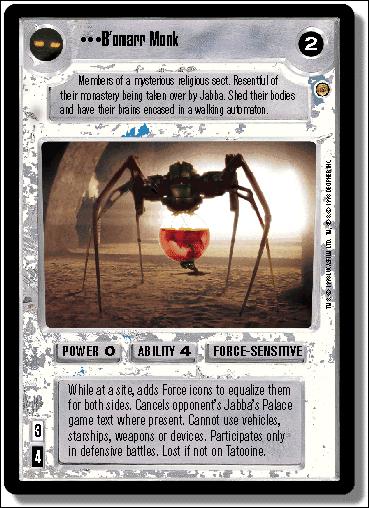 Star Wars: Jabba's Palace Limited (Base Set) card 95 B'omarr Monk