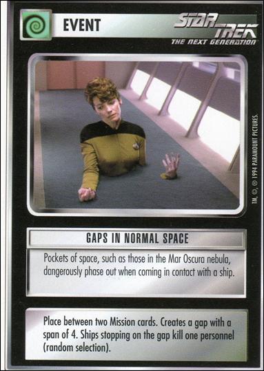 Star Trek: Premiere Unlimited (Base Set) card 75 Gaps In Normal Space 