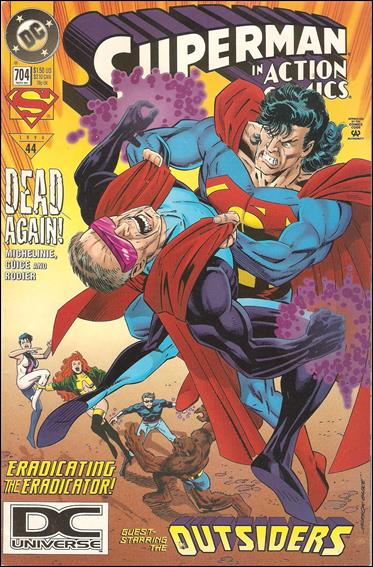 Action Comics (1938) issue 704-B DC Universe UPC (2nd Printing)