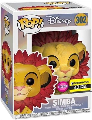 POP! Disney figure 302-B Simba (Flocked) Entertainment Earth