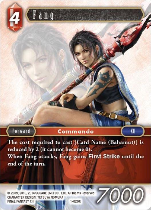 Final Fantasy Trading Card Game: Opus I (Base Set) card 020R Fang