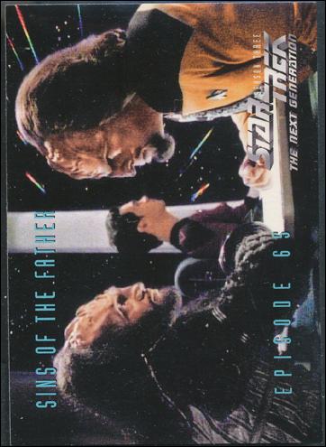 Star Trek: The Next Generation - The Episode Collection Season Three (Base Set) card 280 Sins of the Father, Episode 65A
