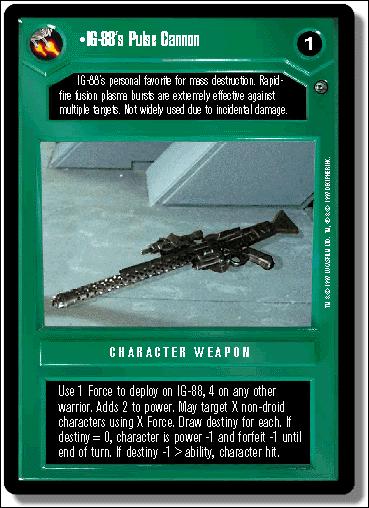 Star Wars: Dagobah Limited (Base Set) card 88 IG-88's Pulse Cannon