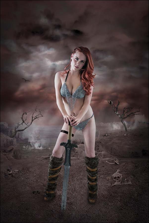 Red Sonja: Birth of the She-Devil issue 1-I Virgin Cosplay Photo Cover Elite Gold