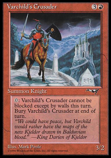 Magic the Gathering: Alliances (Base Set) card 82 Varchild's Crusader