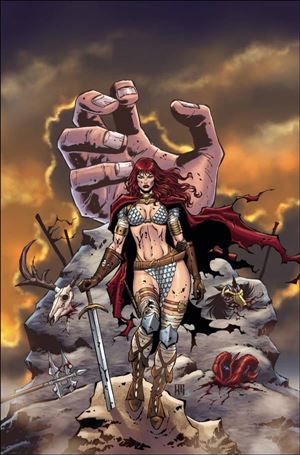 Red Sonja (2023) issue 12-J Walter Geovani Virgin 1:15 Cardstock Cover