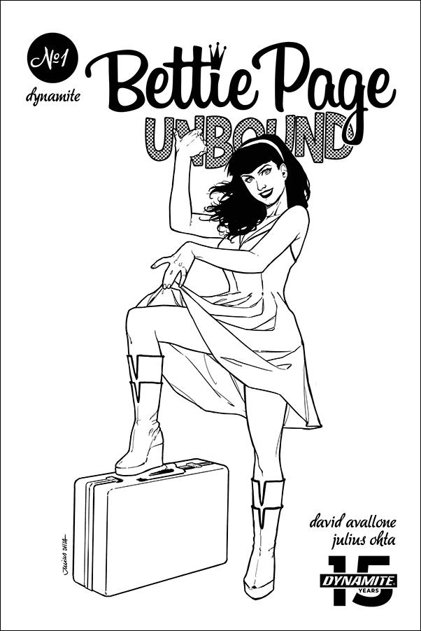 Bettie Page: Unbound issue 1-J Julius Ohta 1:40 Black & White Cover