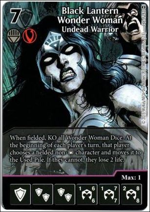 DC Comics Dice Masters War of Light card 142-B Black Lantern Wonder Woman: (Full Art)