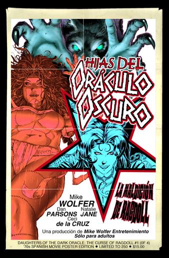 Daughters of the Dark Oracle: The Curse of Ragdoll issue 1-D '70s Spanish Movie Poster Cover 1/150 S&N 1/50