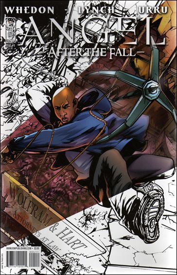 Angel: After the Fall issue 4-F Franco Urru Partial B&W Cover (2nd Printing)