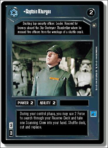 Star Wars: A New Hope Limited (Base Set) card 19 Captain Khurgee