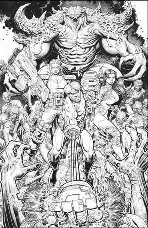 Skybound X issue 3-H Arthur Adams 1:25 Black & White Virgin Cover