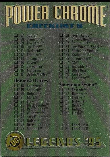 DC Legends '95 - Power Chrome (Base Set) card 150 Checklist B