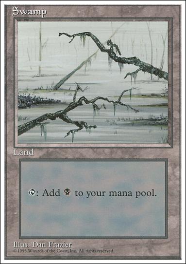 Magic the Gathering: 4th Edition (Base Set) card 366-B Swamp