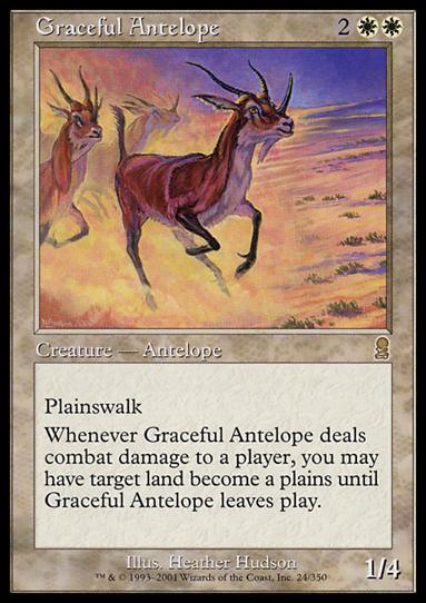 Magic the Gathering: Odyssey (Base Set) card 24 Graceful Antelope