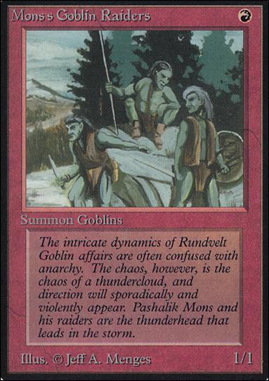 Magic the Gathering: Limited Edition Alpha (Base Set) card 164 Mons's Goblin Raiders