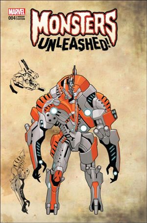 Monsters Unleashed (2017/03) issue 4-D Salvador Larroca Design Wraparound Cover