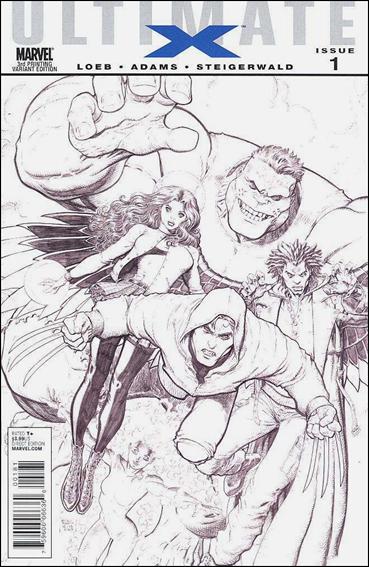 Ultimate X issue 1-H Art Adams Sketch Team Cover (3rd Printing)