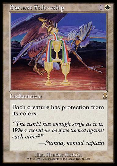 Magic the Gathering: Odyssey (Base Set) card 21 Earnest Fellowship