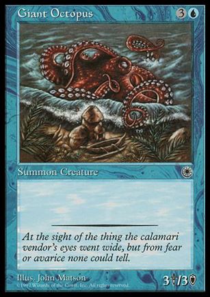Magic the Gathering: Portal (Base Set) card 56 Giant Octopus