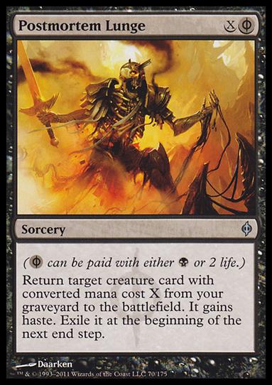 Magic the Gathering: New Phyrexia card 70 Postmortem Lunge