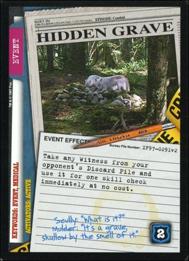 X-Files: The Truth Is Out There (Base Set) card XF97-0291v2 Hidden Grave