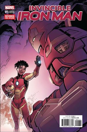 Invincible Iron Man (2017) issue 1-E Tom Raney Divided We Stand Cover