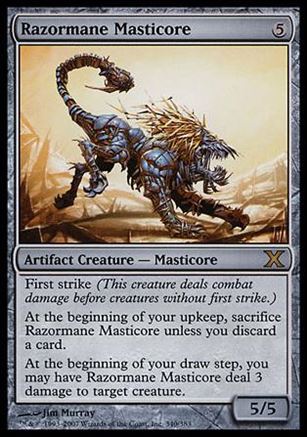Magic the Gathering: 10th Edition (Base Set) card 340 Razormane Masticore