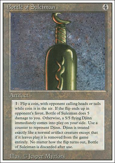 Magic the Gathering: Revised (Base Set) card 237 Bottle of Suleiman