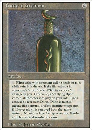 Magic the Gathering: Revised (Base Set) card 237 Bottle of Suleiman